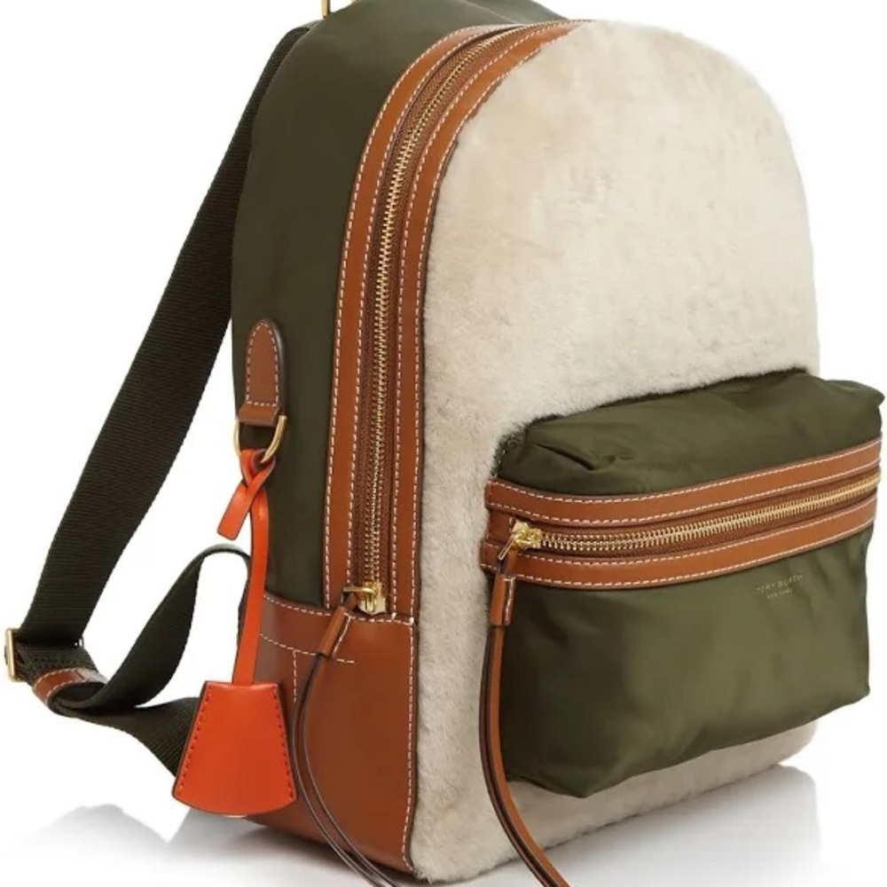 Tory Burch Backpack with Shearling Accent - Picture 8 of 10